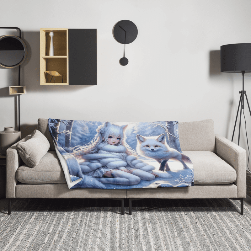 Winter Fox Throw Blanket product image (2)
