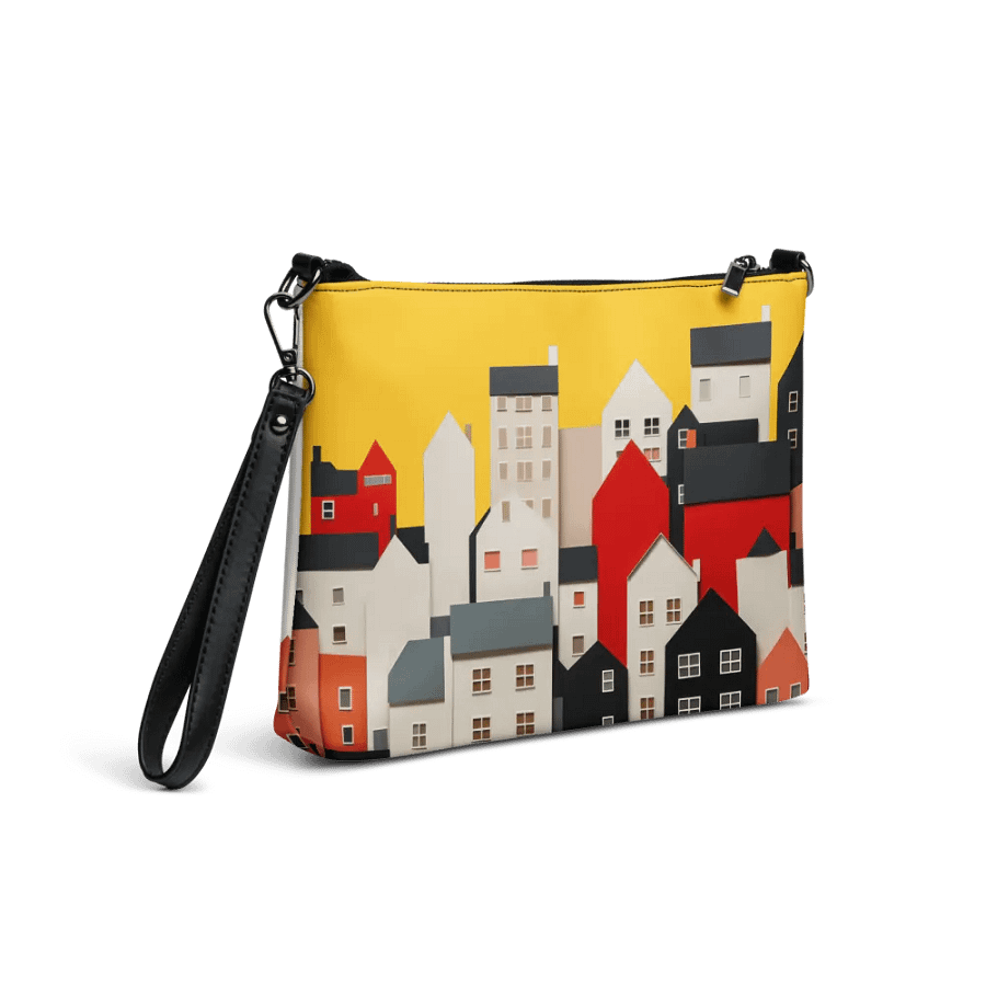 'No Nos Avergonzamos de las Buenas Noticias' Whimsical Village All-Over Print Crossbody Bag product image (9)