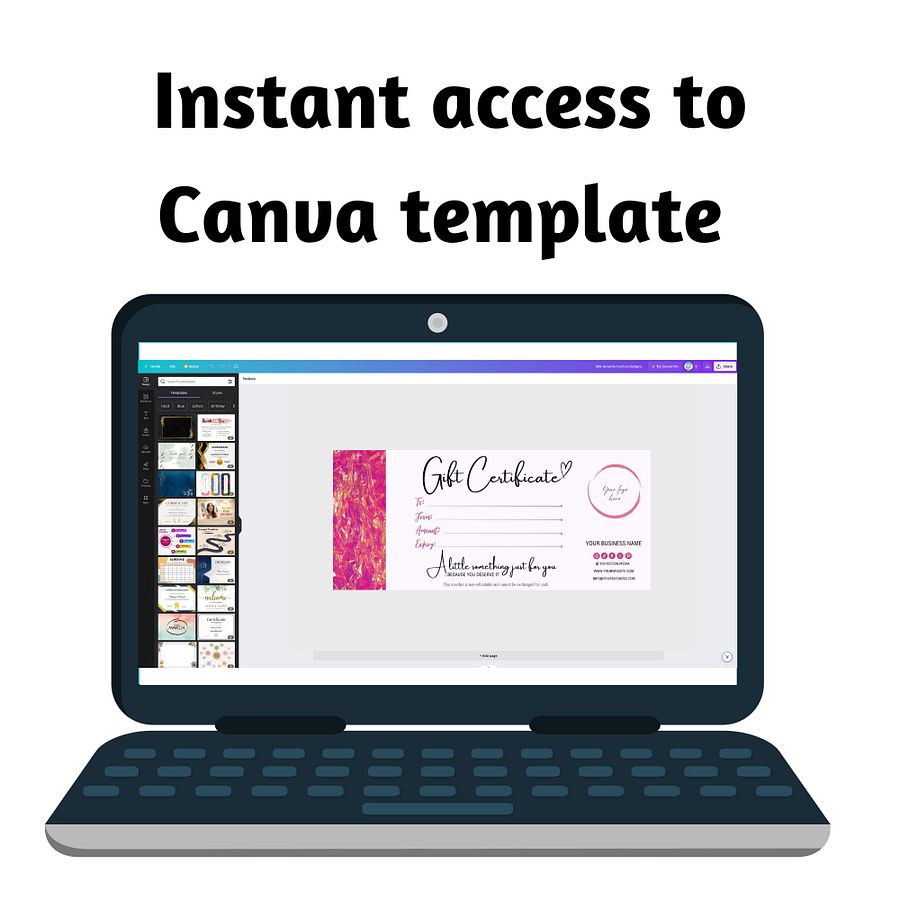 Pink Marigold - Gift Certificate Template product image (6)