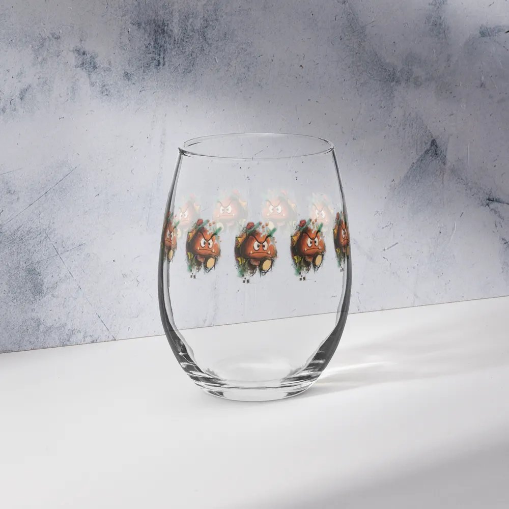 Goomba by StephyJ Stemless Wine Glass product image (7)