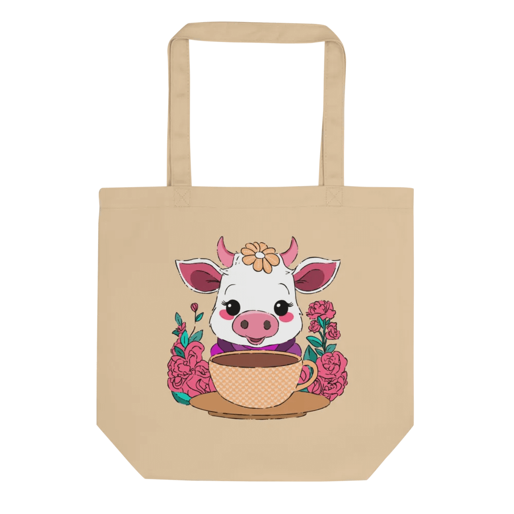 Coffee Break Cow Eco Tote Bag product image (2)