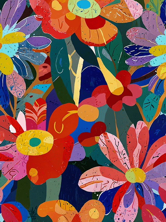 Set of 5 Fantasy Garden Papers No.9087 product image (6)