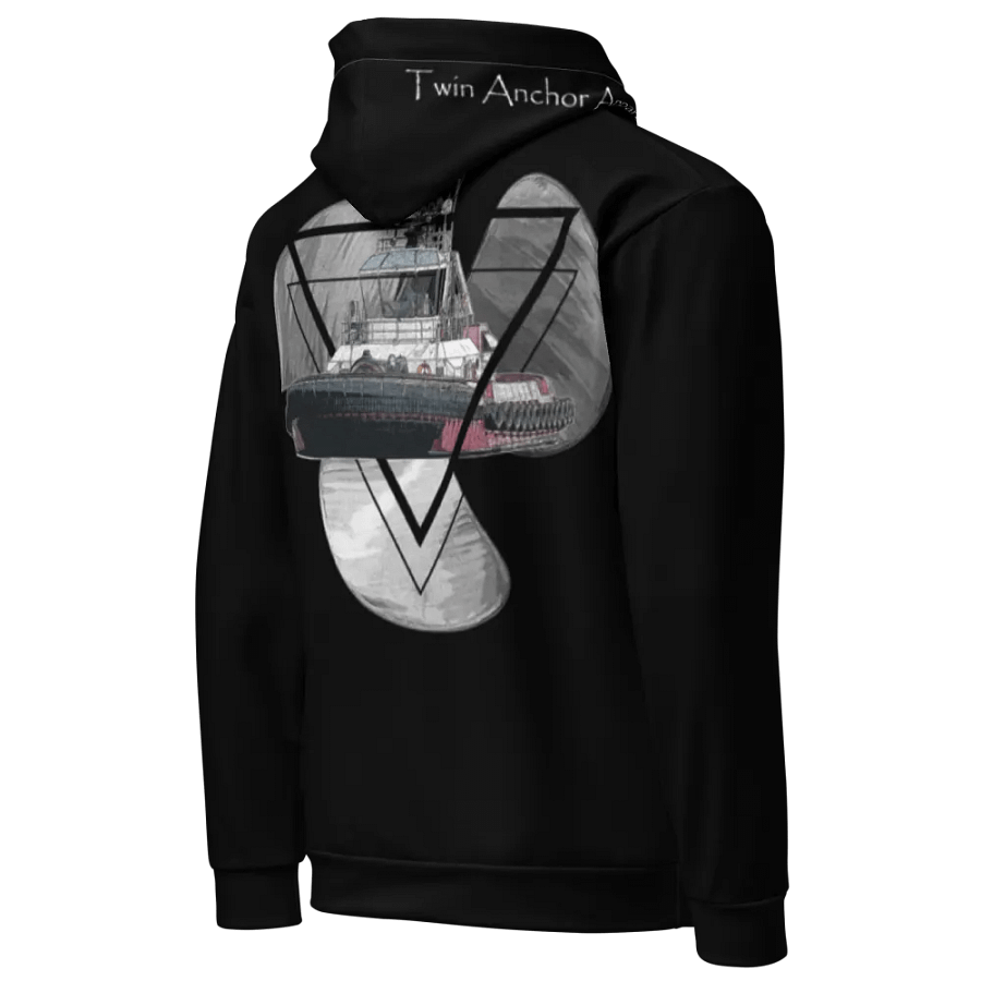 Black Three blade prop triangle Athena tug Hoodie product image (8)