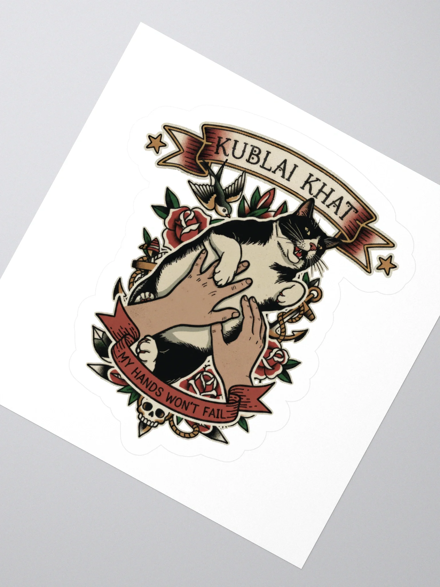 KUBLAI KHAT MY HANDS WON'T FAIL KISS CUT STICKER product image (5)