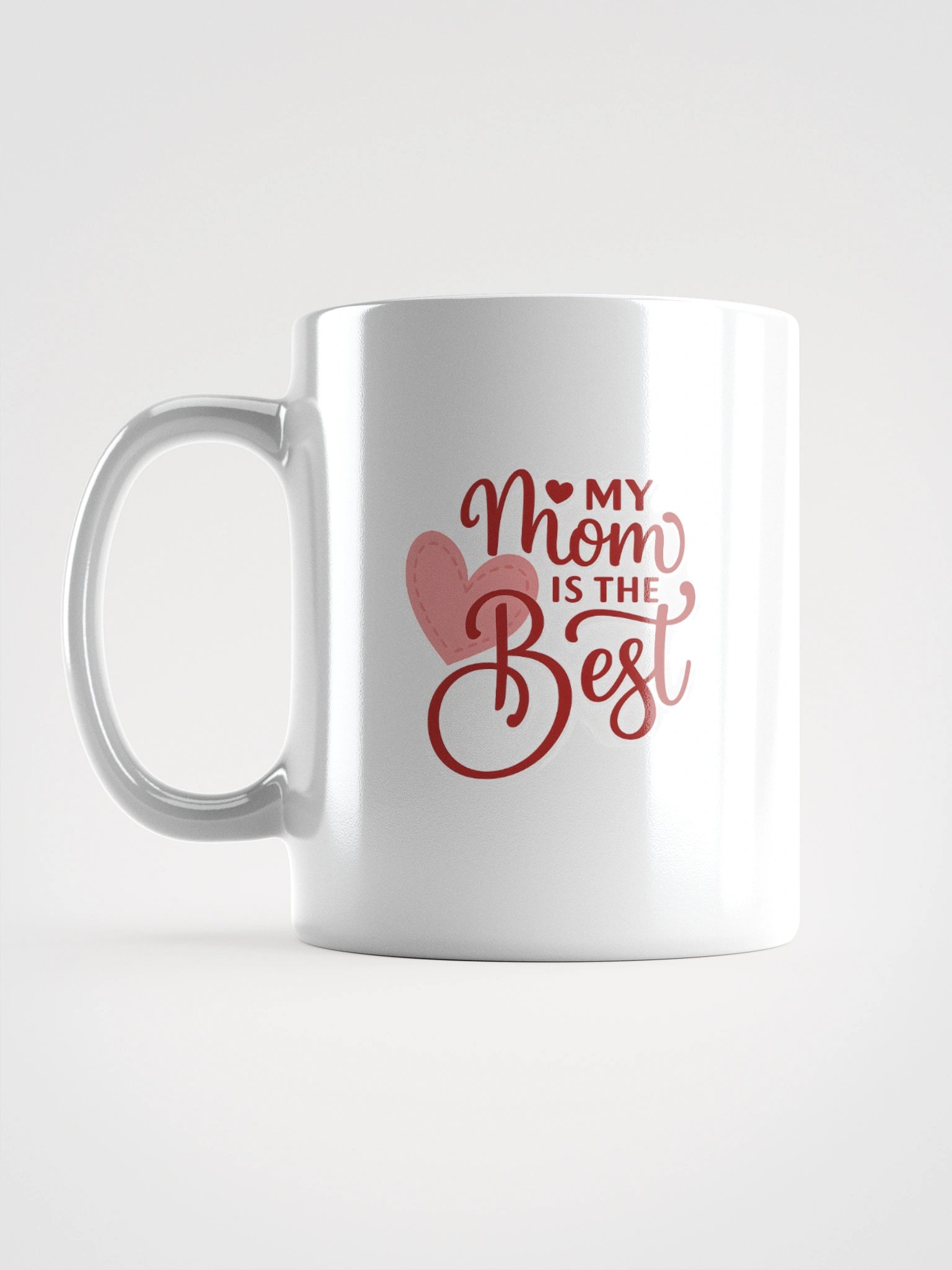 My Mom is the Best Mug | Heart & Script Font Coffee Cup | Cute Hand-Lettered Mother’s Day Gift product image (3)