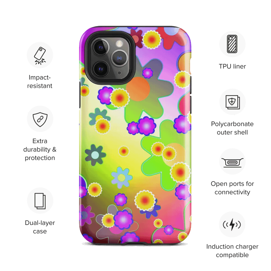 Flower Child Retro Phone Case – Embrace the Spirit of the '60s product image (28)