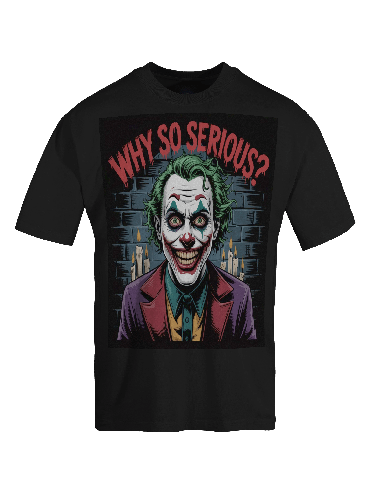 Sinister Query: Why So Serious? Joker Oversized Faded T-Shirt product image (1)