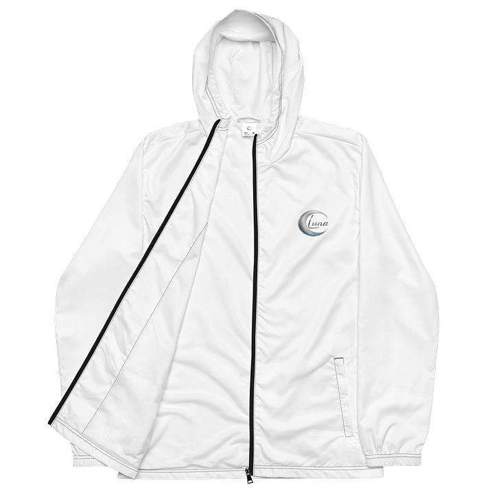 Luna All-Over Print Windbreaker - White, Celestial Design, Lightweight & Water-Resistant product image (3)