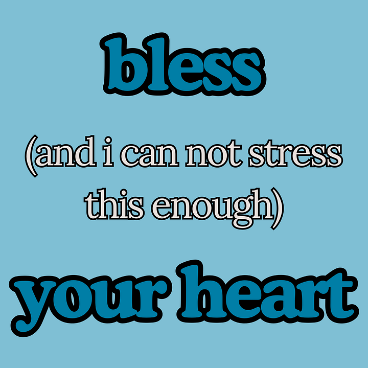 bless your heart sticker (blue) product image (1)