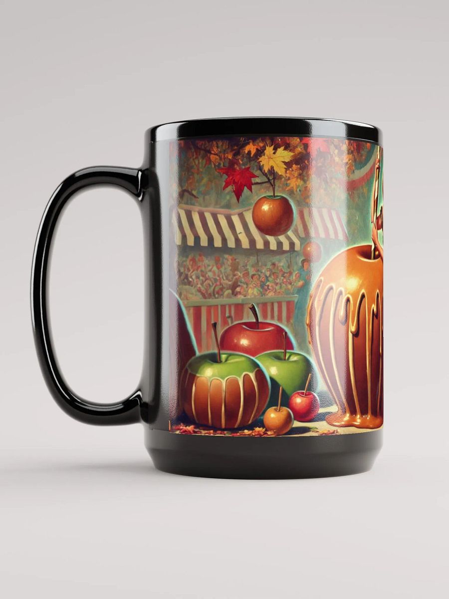 Caramel Apple Lady Coffee Cup - 15 oz Black Glossy Mug product image (6)