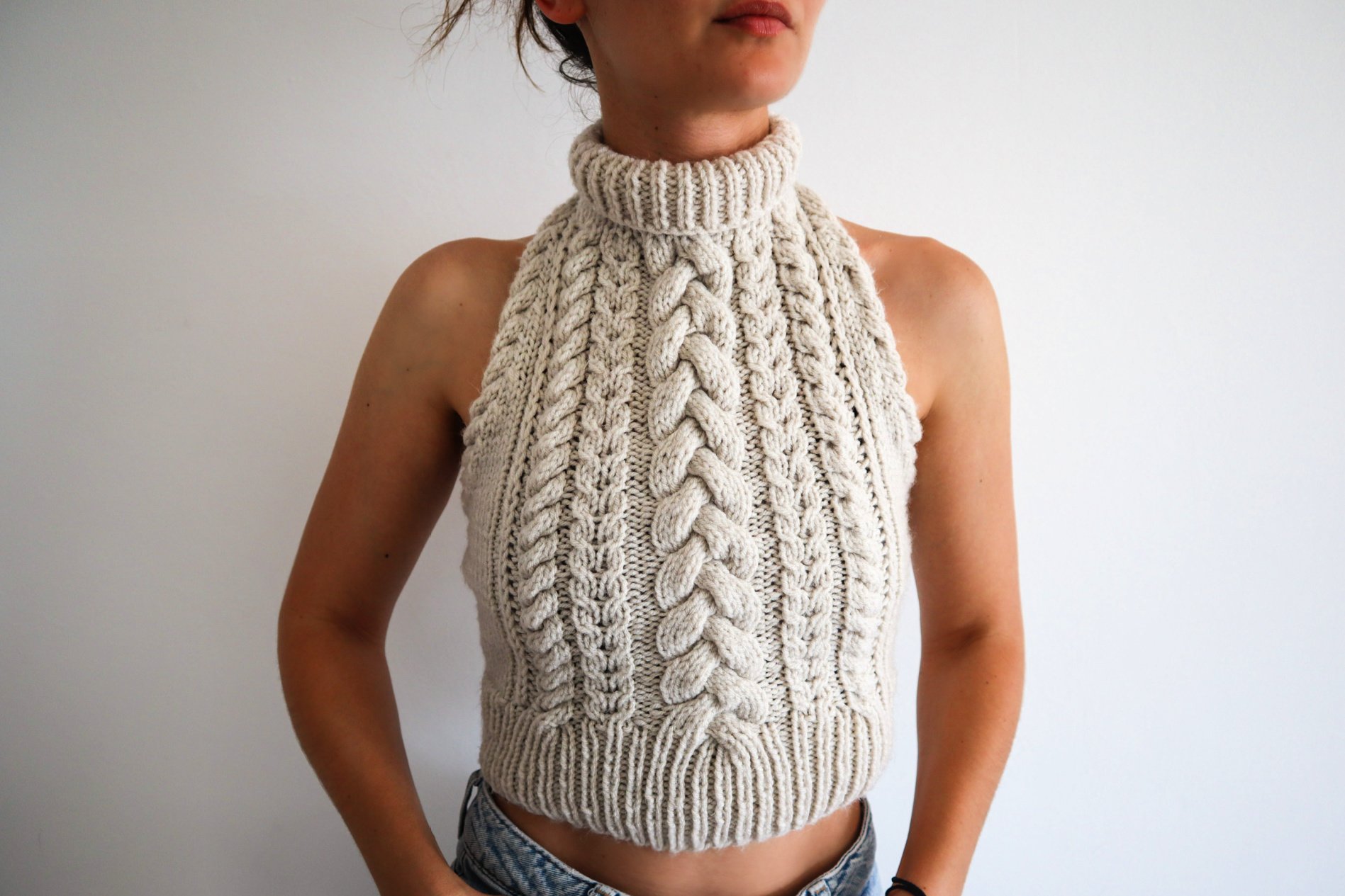 Copious Cables – Cable Knit Halter Top Pattern product image (1)