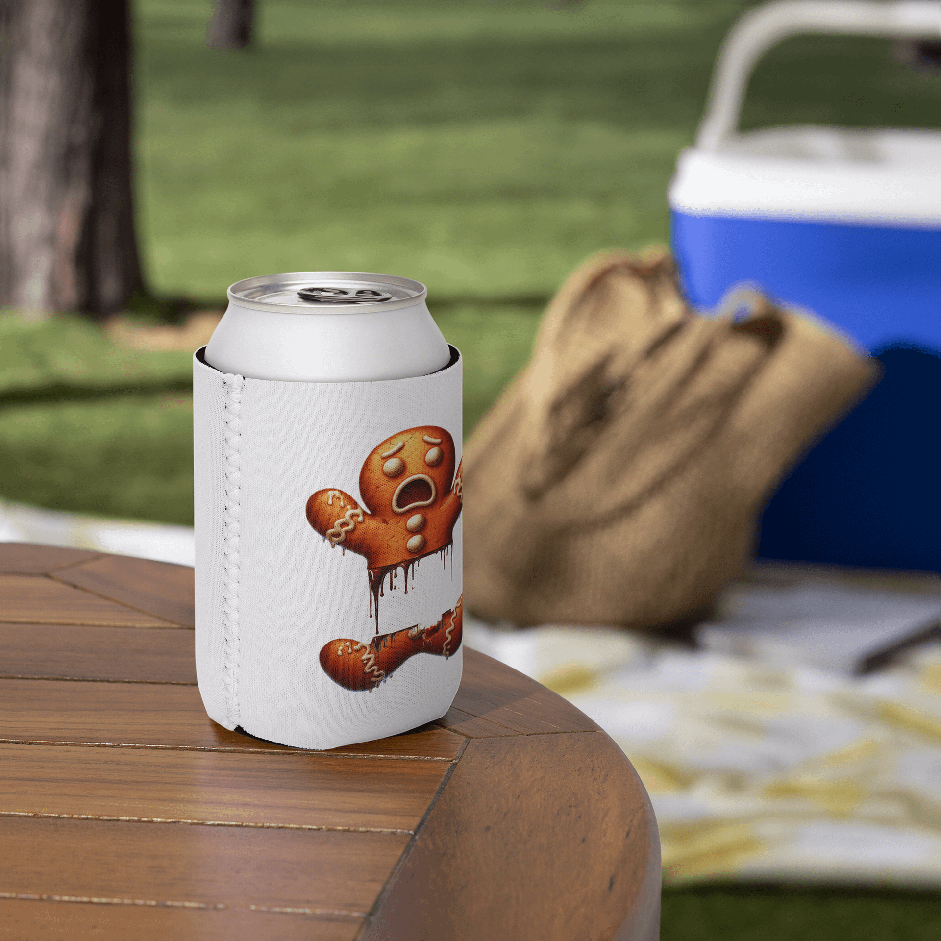 Broken Gingerbread Man Can Cooler product image (6)