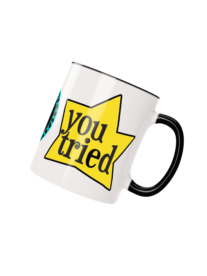 You Tried Glossy Black Handled Mug product image (3)