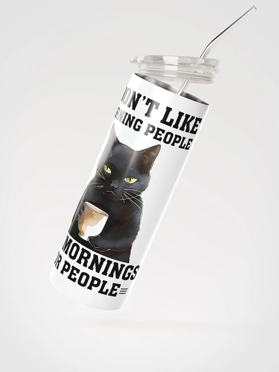 Anti-Morning Cat Tumbler: Embrace Your Inner Night Owl! product image (3)