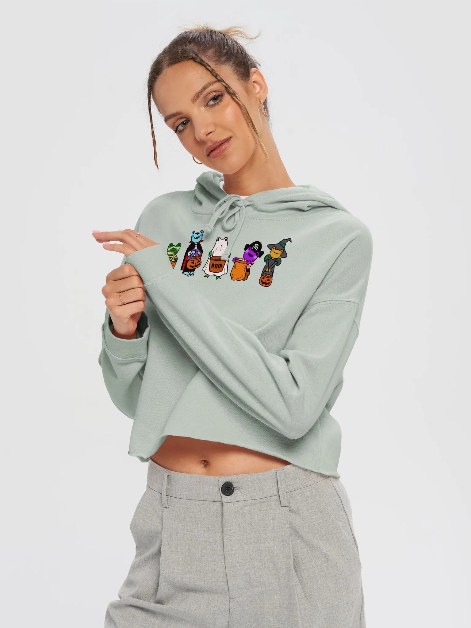 Frogoween Crop Hoodie product image (3)