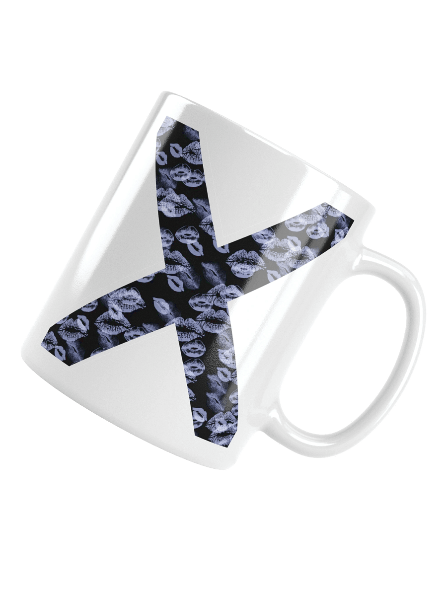 Black X Light Blue Lipstick Kisses | Glossy White Mug product image (11)