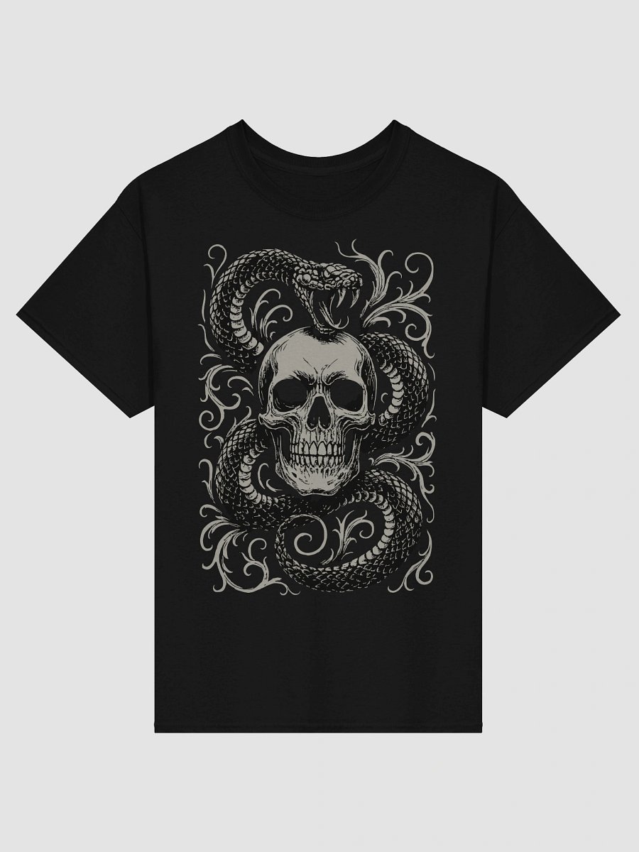 Venom and Bone Skull Snake T-Shirt – Gothic Streetwear Graphic Tee product image (1)