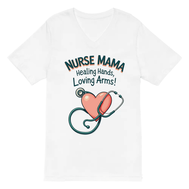 NURSE MAMA Healing Hands V-Neck Tee product image (2)
