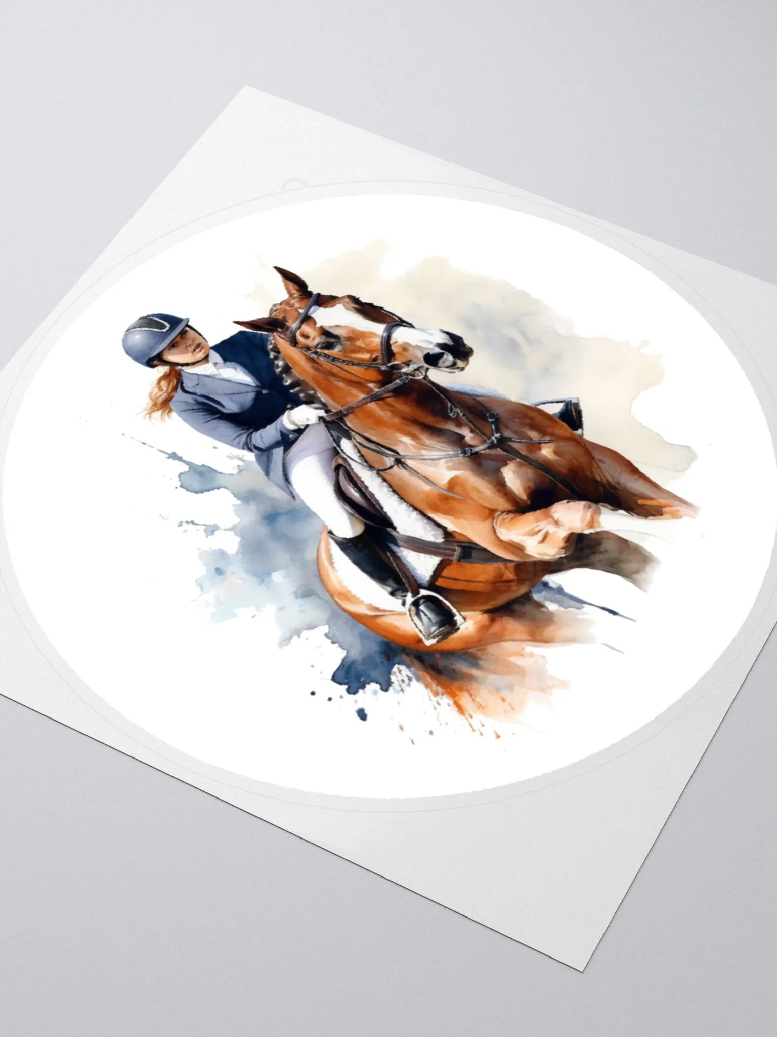 Female horse rider sticker product image (3)