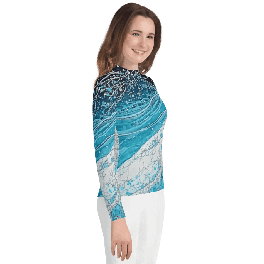 Winter Frost, Unisex Youth Rash Guard product image (6)