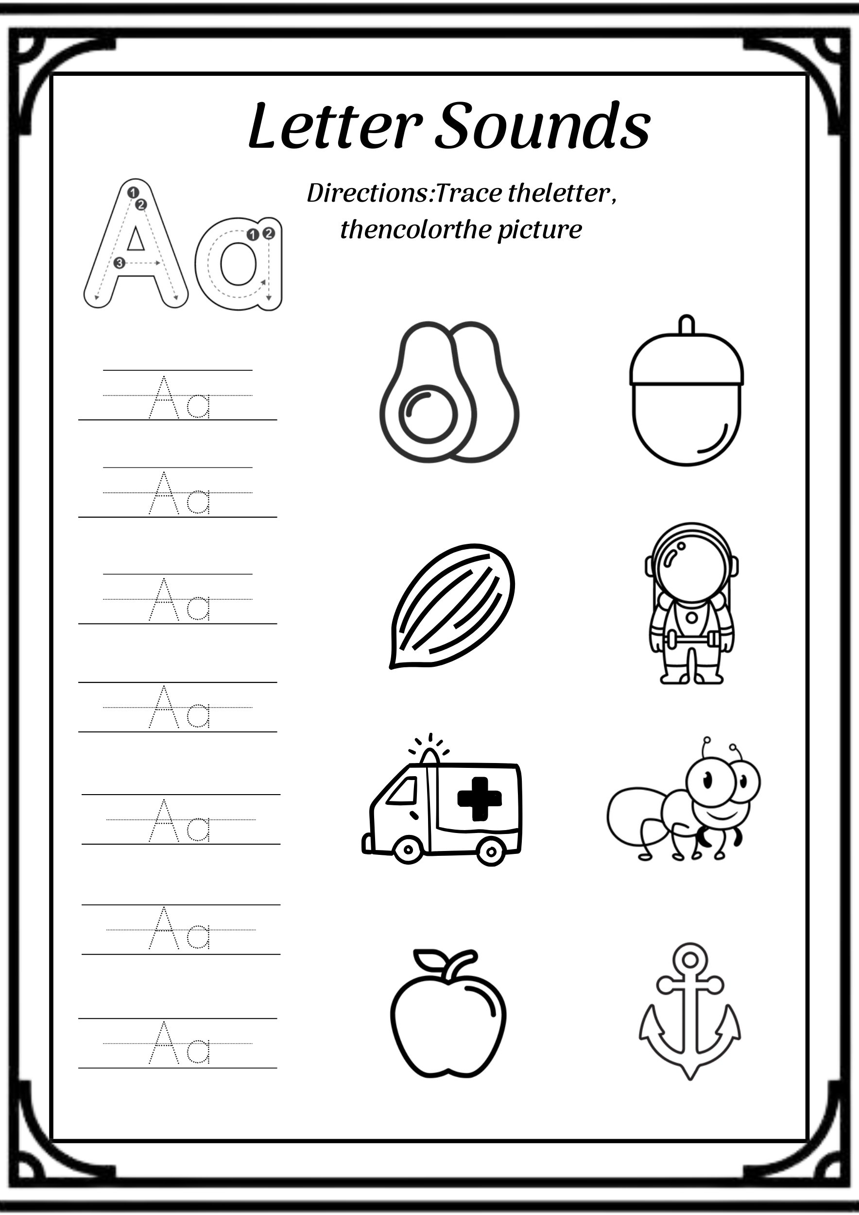 Tracing Letters and Coloring Pictures Book for Kids 27 Pages product image (2)