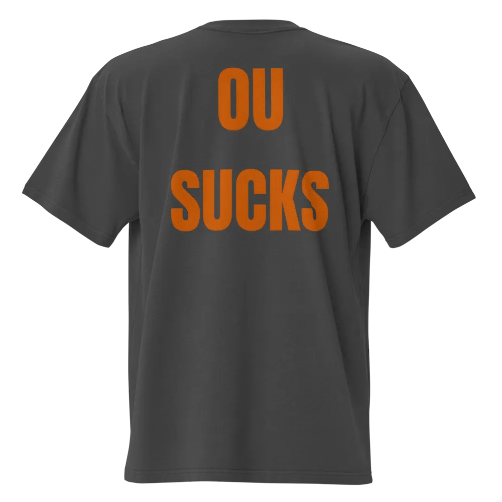 OU SUCKS Red River Rivalry Bold Statement Oversized T-Shirt product image (2)