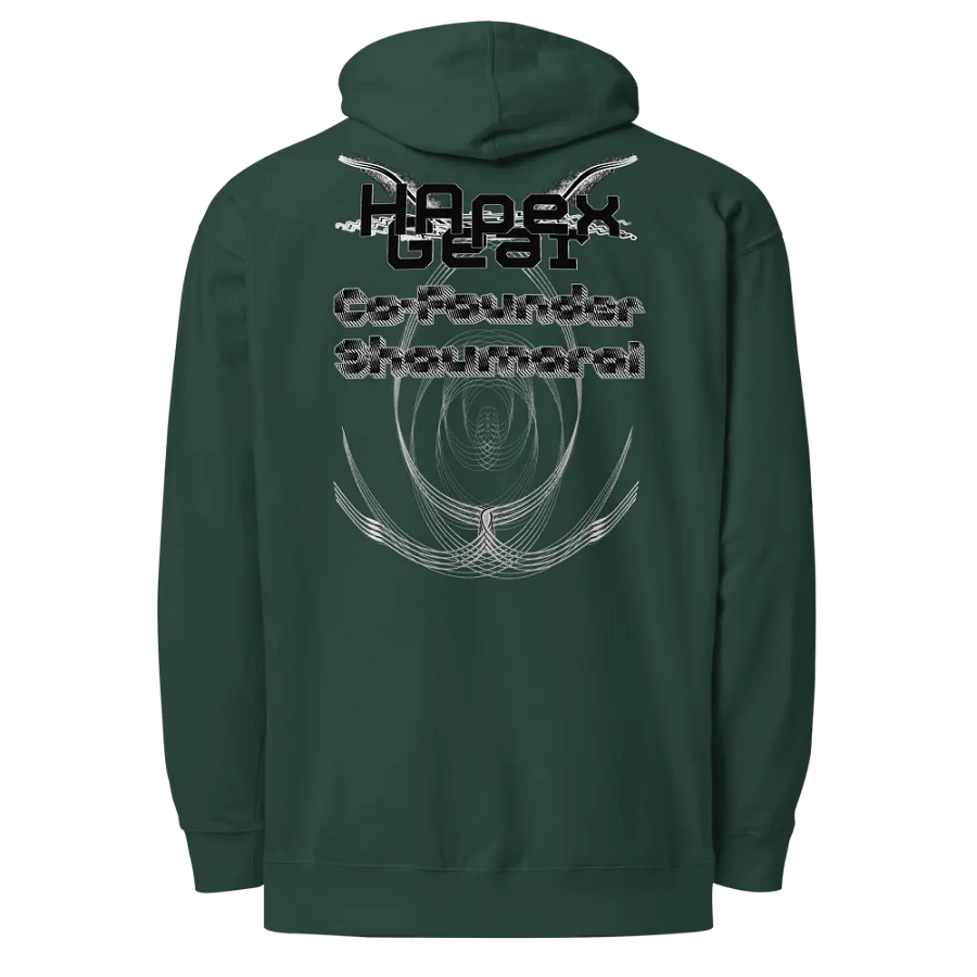 Midweight Hoodie - Co Founder Shaumarai - Embroidered - Holly - Black HApex Gear Black Logo product image (1)