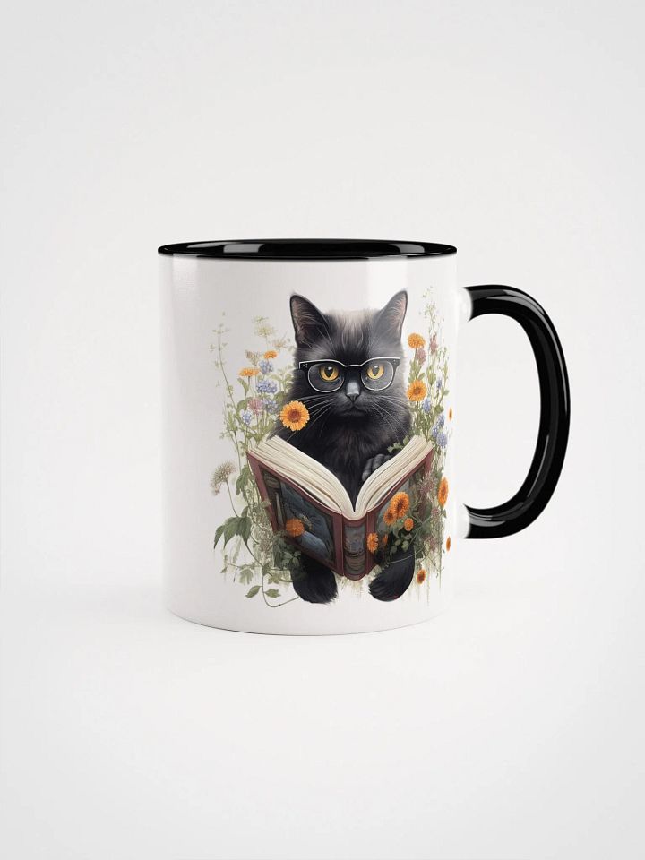 Whimsical Cat and Flowers Ceramic Mug product image (2)