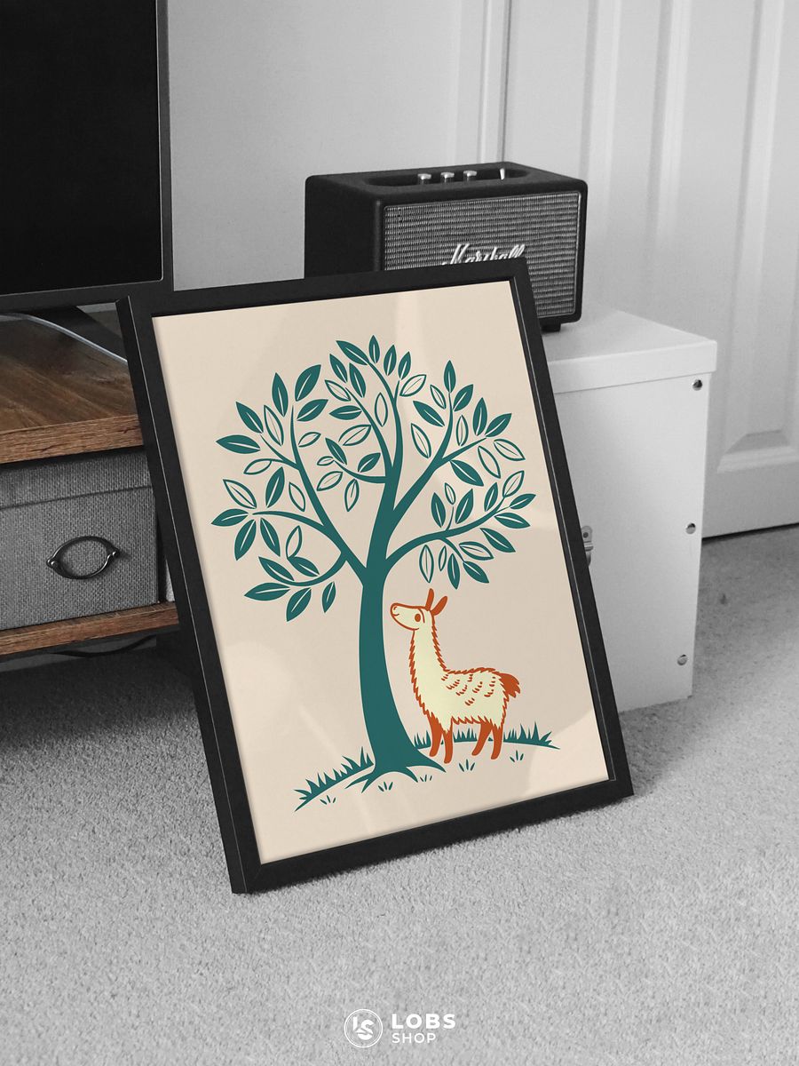Charming Alpaca Wall Art Print – Perfect Addition to Your Boho-Inspired Space product image (6)