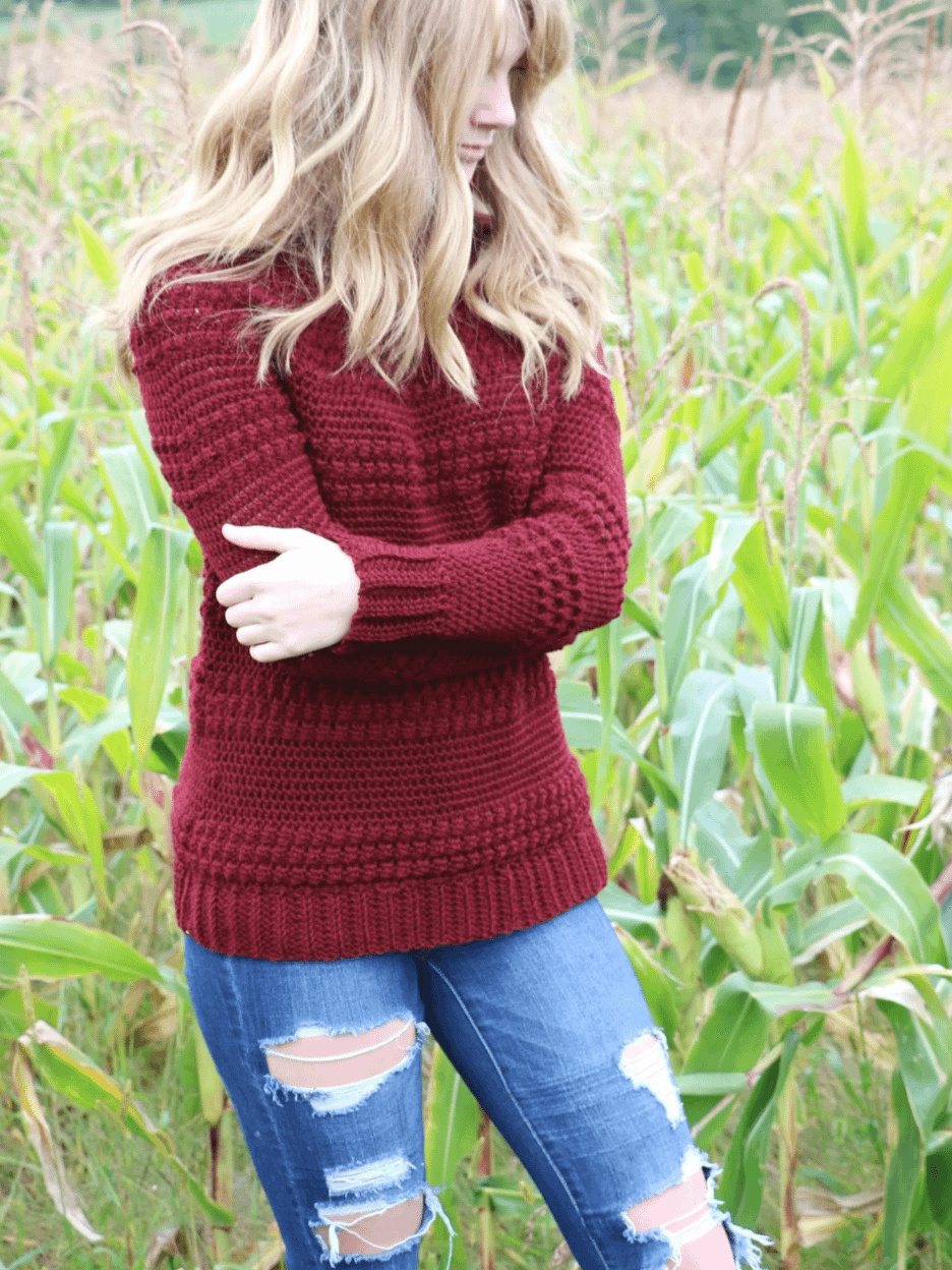 Cranberry Biscotti Sweater Crochet Pattern product image (4)