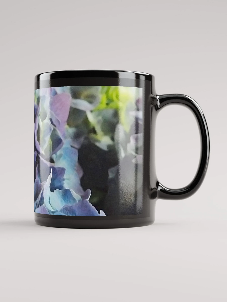 Blue and Purple Hydrangea Group Black Coffee Mug product image (2)
