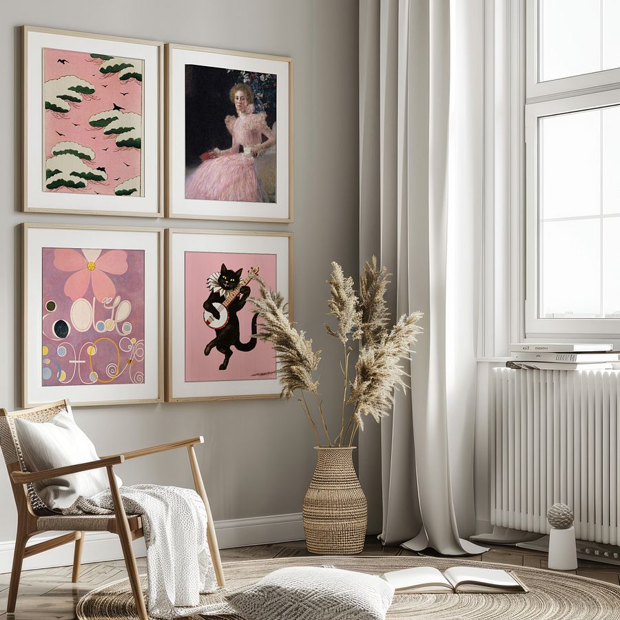 Eclectic Pink Flamingo Gallery Wall Set of 11 DIGITAL Prints product image (5)