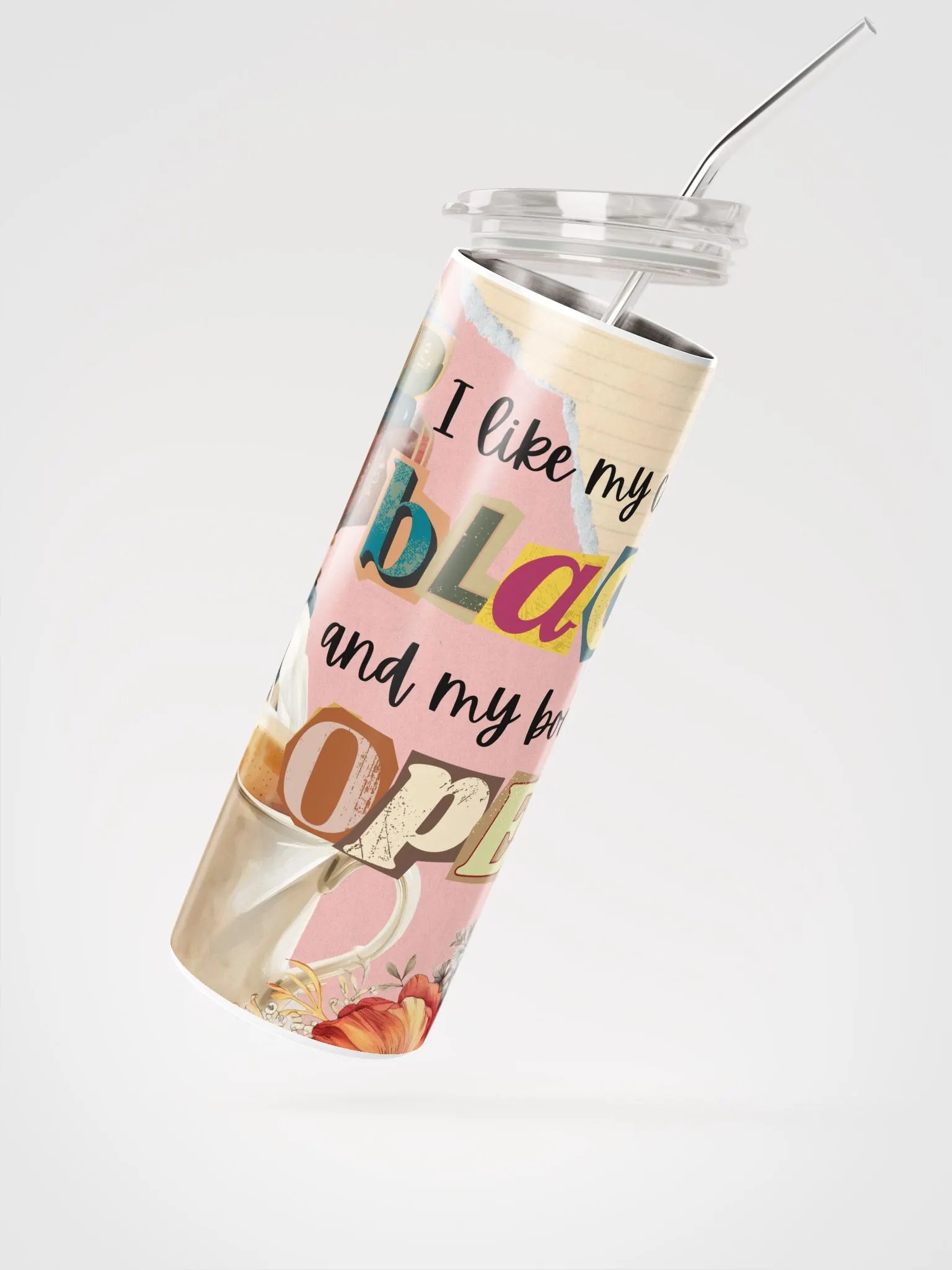Skinny Insulated Tumbler for Book and Coffee Lovers product image (4)