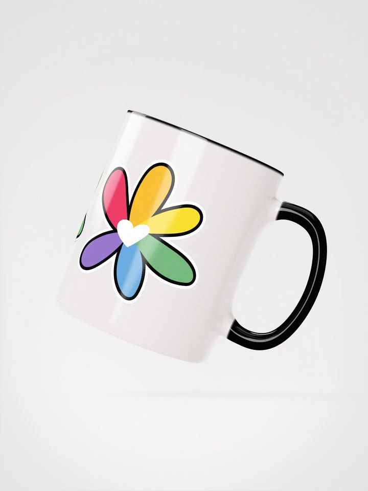 White Mug with Rainbow Flower Design product image (12)