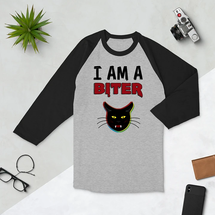 biter black cat raglan shirt product image (1)