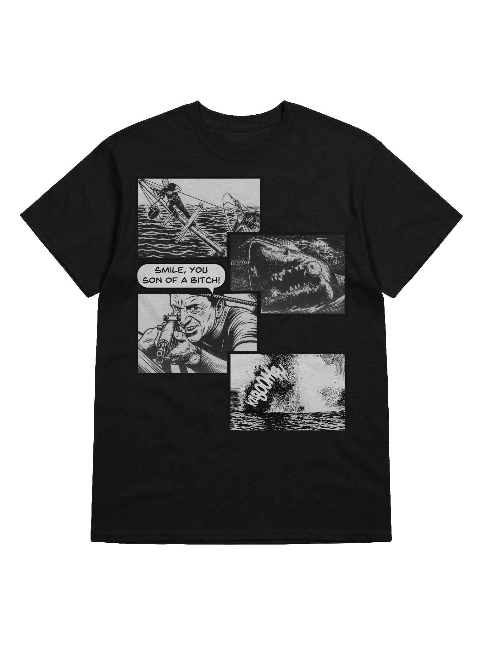 Jaws inspired Smile, You Son Of A Bitch Scene Tee product image (59)