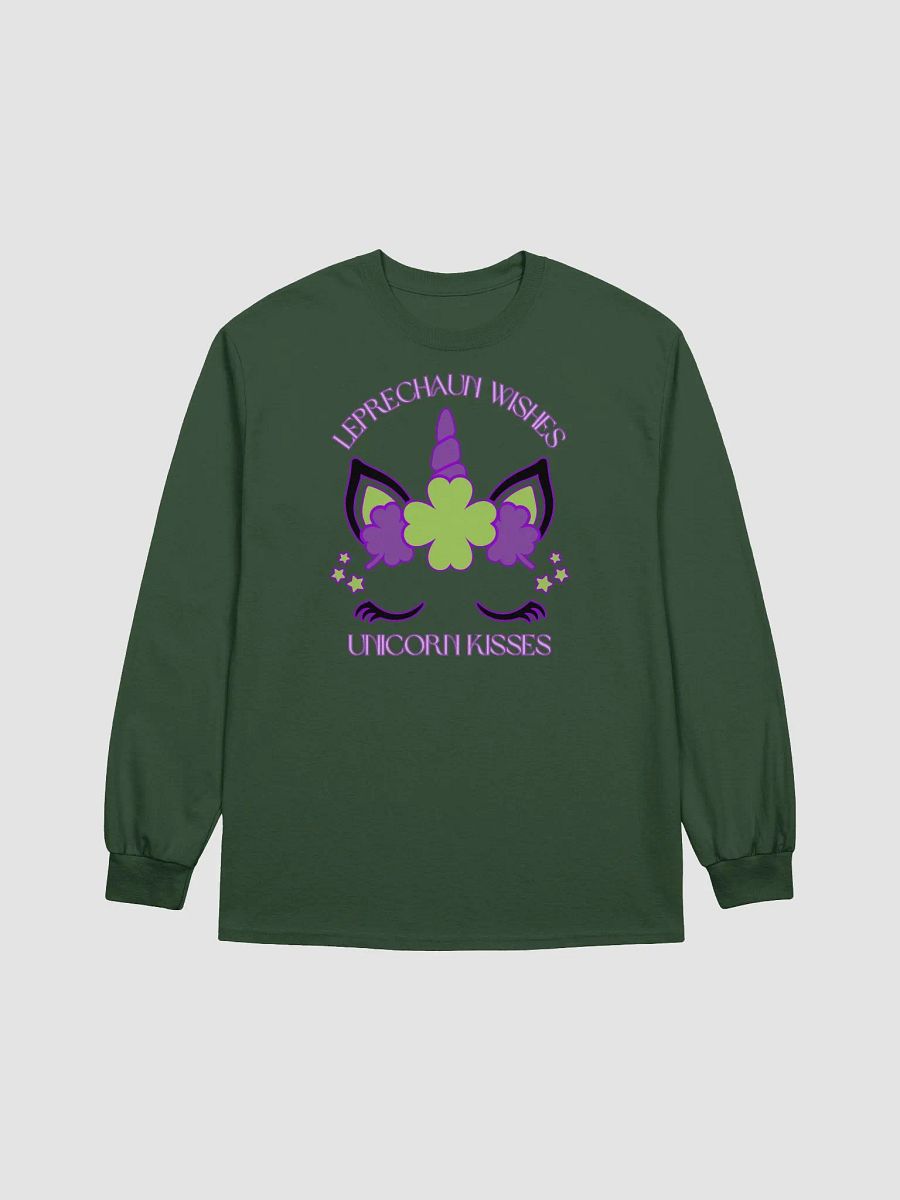 Leprechaun Wishes & Unicorn Kisses Long Sleeve Tee product image (6)