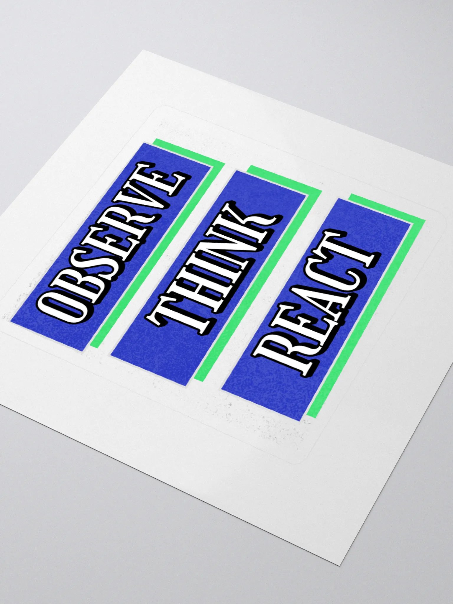 Observe Think React Inspirational Sticker product image (3)