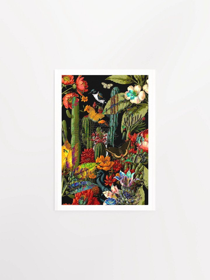 "Conservatory Bloom" - A Vibrant Mixed Media Collage Print by Edward Martin product image (2)