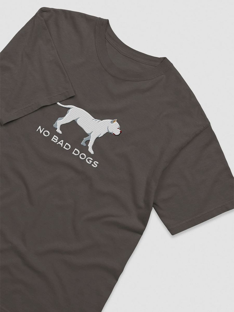 No Bad Dogs T-Shirt(Embroidered) of an American Bully(White) product image (14)