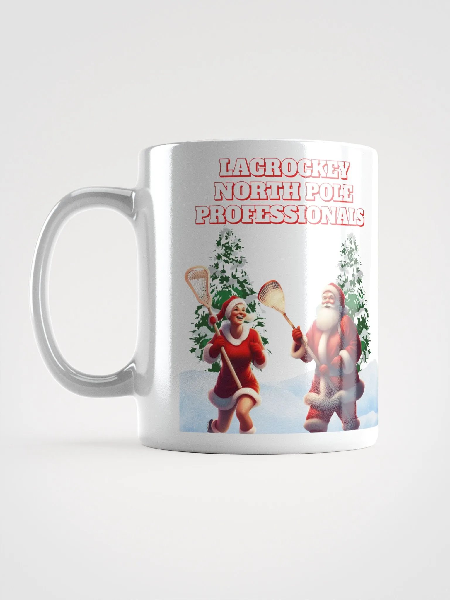 North Pole Lacrockey - Mr and Mrs Claus White Mug product image (18)