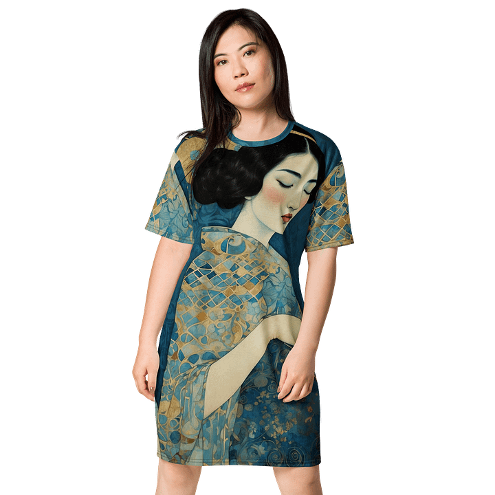 Golden Serenity T-Shirt Dress product image (1)