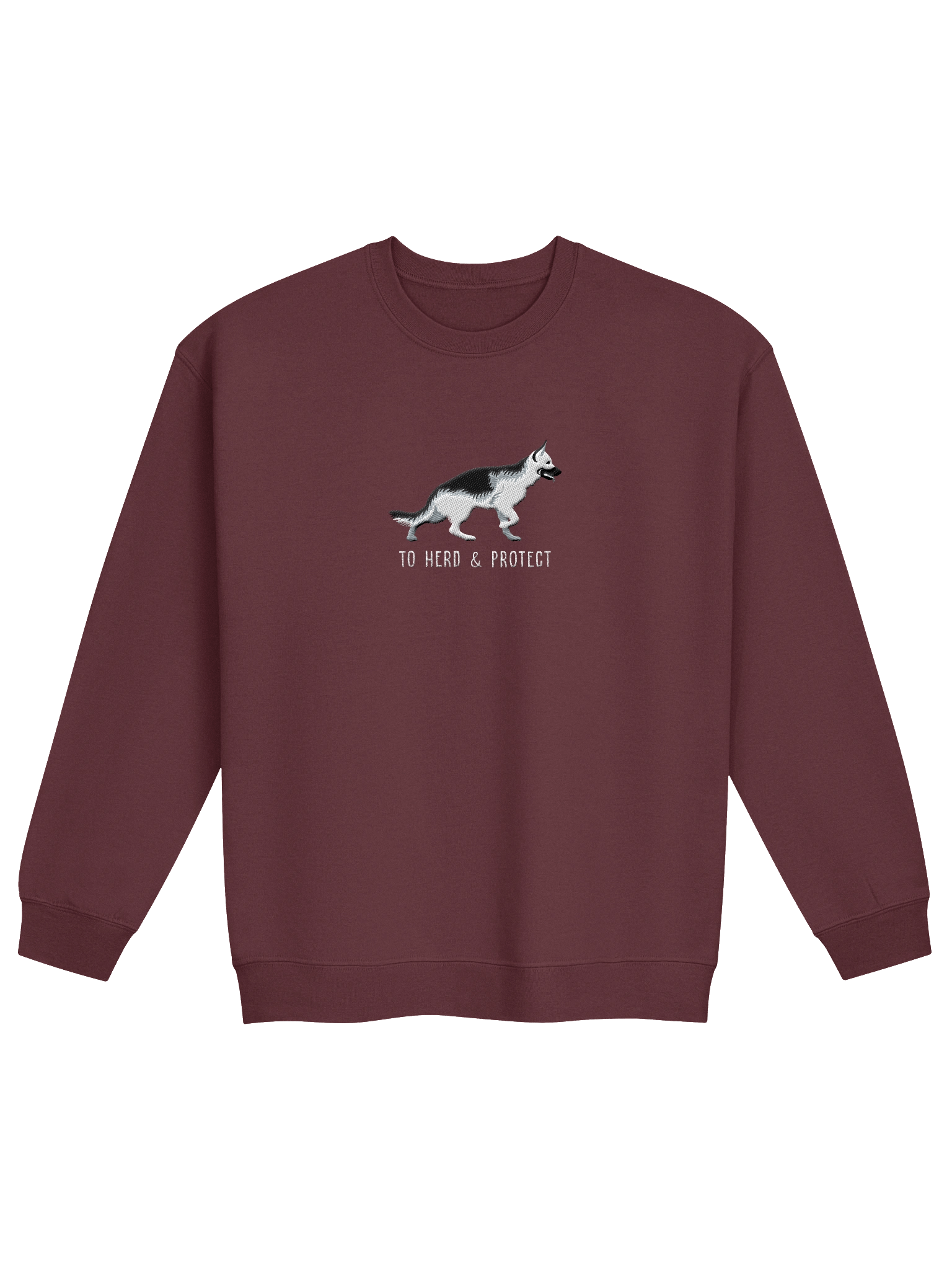 To Herd & Protect Sweatshirt (Embroidered) of a German Shepherd(Silver) product image (2)
