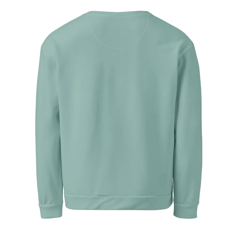 Plain Light Teal Green Soft Summer Unisex Recycled Polyester Heavyweight Premium Sweatshirt by Treasure Pie product image (3)