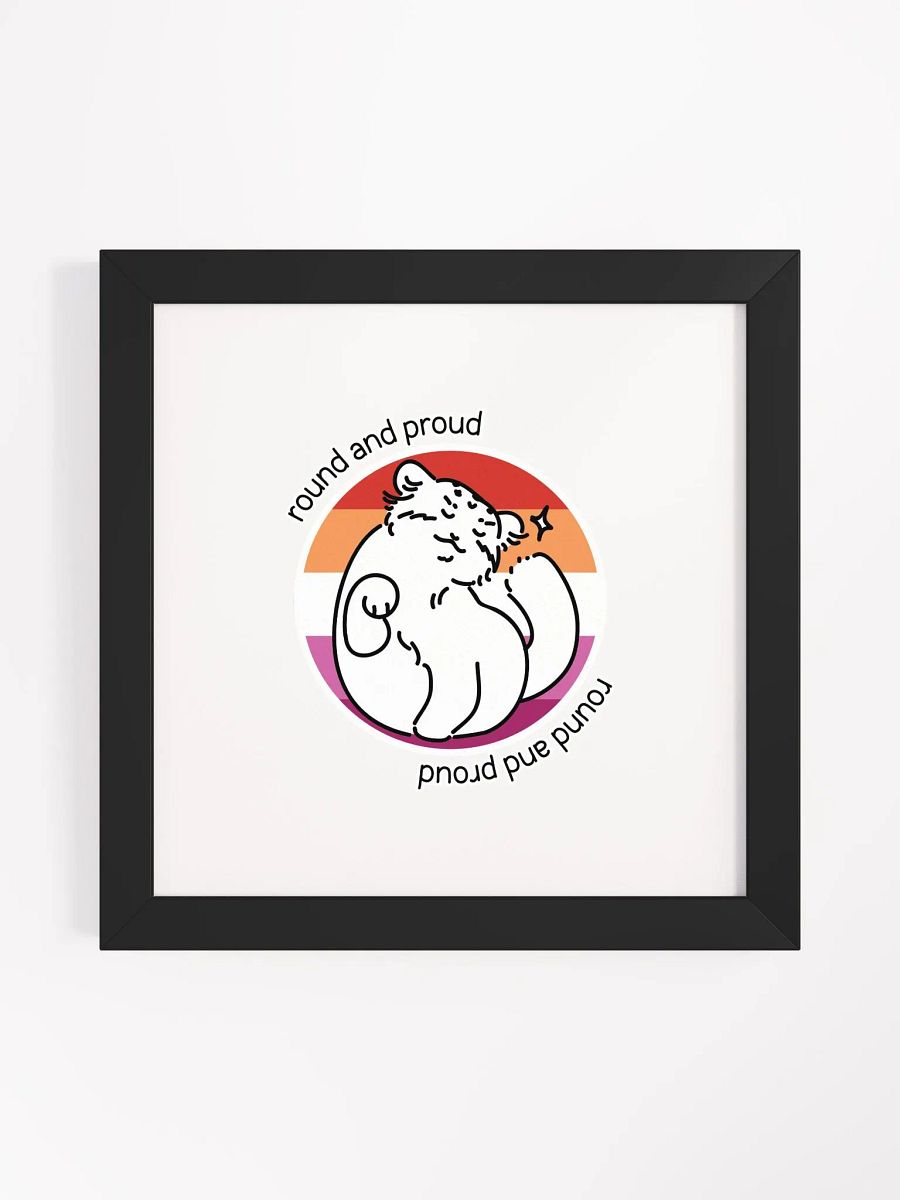 Round and Proud Manul Lesbian Version - Framed Print product image (1)