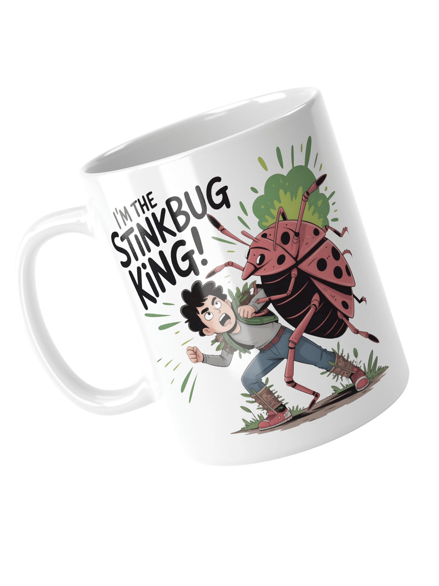 Stinkbug King White Glossy Mug product image (10)
