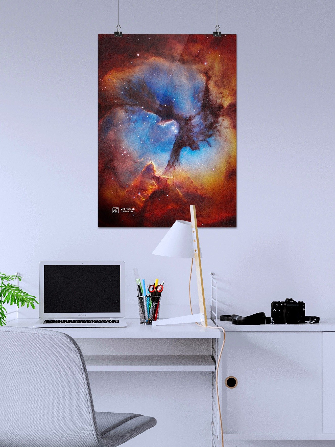Trifid Nebula M20, NGC 6514, NASA Hubble Space Telescope — Hi-Res Space poster, science poster, space photo product image (2)