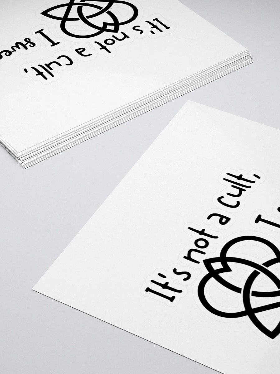 It's not a cult I swear Sticker, Black product image (10)