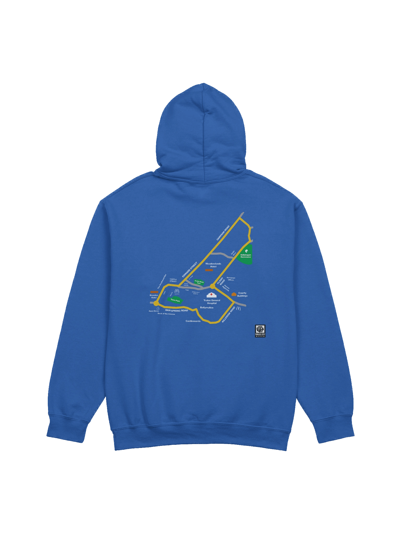 E-Train | Tralee City on the Map Front & Back Double Graphic Hoodie product image (2)
