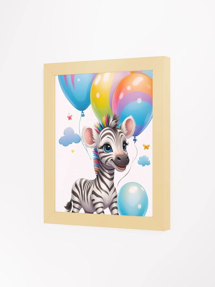 Baby Zebra - Nursery Wall Art - Framed product image (2)